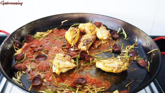 Arroz con pollo y chorizo