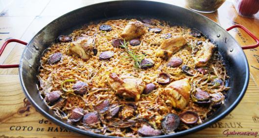 Arroz con pollo y chorizo