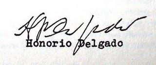 La firma de Honorio Delgado