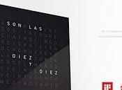 Qlocktwo: reloj pared hora texto