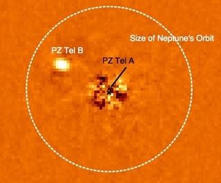 La estrella similar al Sol, PZ Tel A y su compañera enana marrón, PZ Tel B
