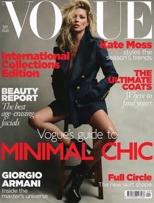 Kate Moss, portada de Vogue UK, Septiembre 2010. Y van....