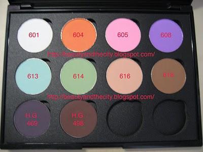 Swatches sombras Martora y corrector blanco