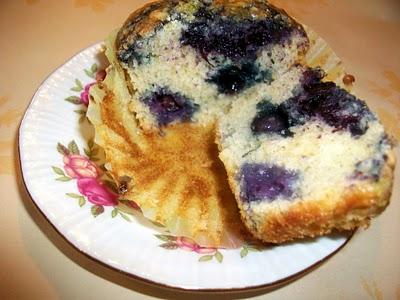 Muffins de arándanos azules