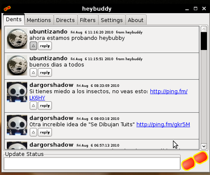 Heybuddy, cliente ligero para Identi.ca