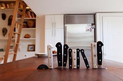 Inspírate! cuchillos en la encimera