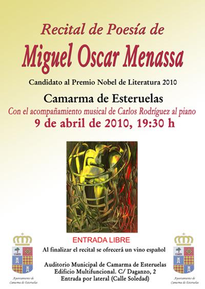 9 de Abril. Recital de Menassa en Camarma de Esteruelas