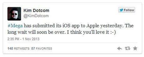 Kim Dotcom anunció que ya enviaron la app Mega para iOS a la tienda de Apple kim-dotcom-tweet-mega-ios-1