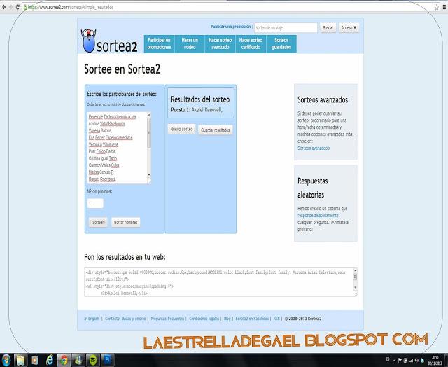 Resultado Sorteo 400 Seguidores.
