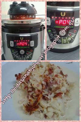 Coliflor ibérica y pechuga de pollo a la plancha (1º plato y 2º plato) en GM D y GM E