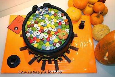 Tarta Caldero de bruja (fondant)
