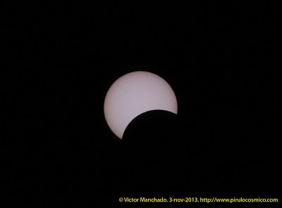 Eclipse parcial de Sol desde Canarias. 3 noviembre 2013