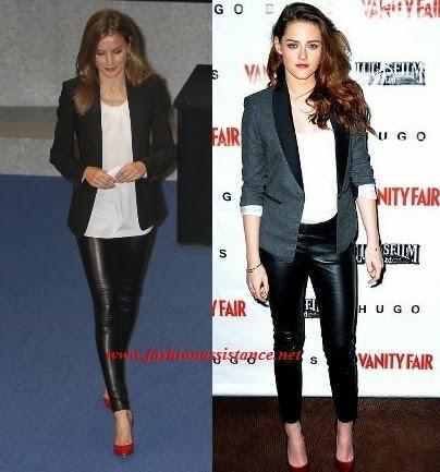 Letizia, Kristen Stewart, Victoria Beckham, Olivia Palermo y más famosas adoran el cuero