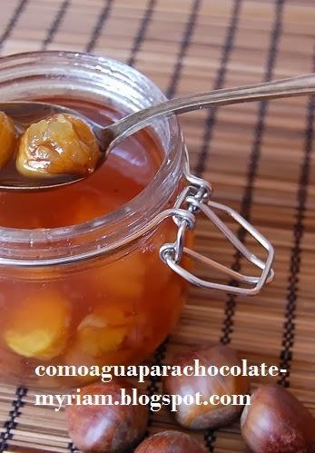 CREMA DE CASTAÑAS Y CASTAÑAS EN ALMÍBAR. CREMA DE CASTAÑAS Y CASTAÑAS EN ALMÍBAR.