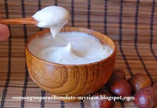 CREMA DE CASTAÑAS Y CASTAÑAS EN ALMÍBAR. CREMA DE CASTAÑAS Y CASTAÑAS EN ALMÍBAR.