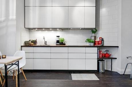 Interiorismo Elementos de estructura a la vista pared de ladrillo decoración Interiorismo Elementos de estructura a la vista interiores espacios pequeños industrial vintage estilo nórdico escandinavo estilo industrial vintage decoración mini pisos cocinas pequeñas modernas blancas blog decoración nórdica blog decoración diseño interiores