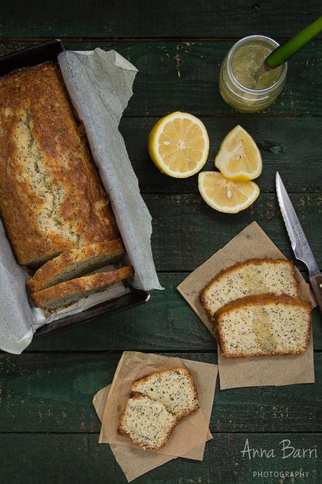 Cake de limón y semillas de amapola {Lemon poppy seed loaf bread}