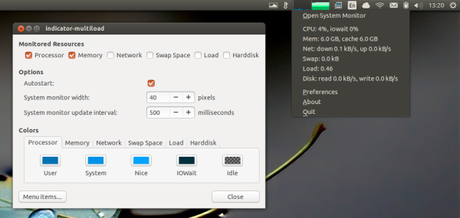 Indicador de carga del sistema 7 cosas a hacer después de instalar Ubuntu 13.10 Saucy Salamander