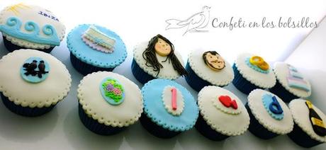 Cupcakes de boda para una despedida de soltera Cupcakes de boda para una despedida de soltera