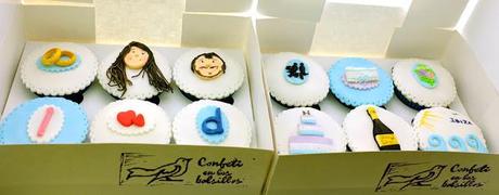 Cupcakes de boda para una despedida de soltera Cupcakes de boda para una despedida de soltera