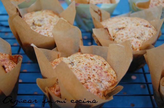 Muffins de plátano y chip de chocolate