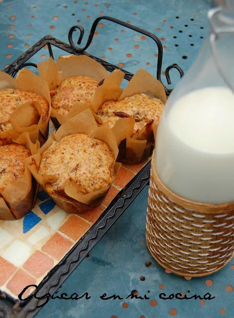 Muffins de plátano y chip de chocolate