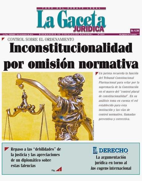 La inconstitucionalidad por omisión normativa en Bolivia
