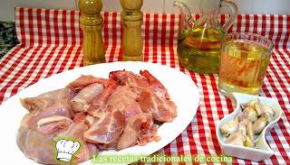 ingredientes del Conejo al ajillo