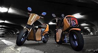 Increíble diseño de una scooter de bambú
