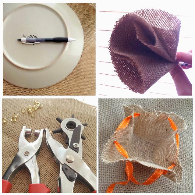 DIY: saquitos de arpillera -- DIY: little burlap bags