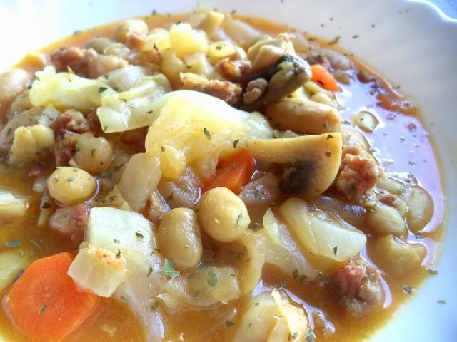 Pochas con Verduras, Receta de Aprovechamiento