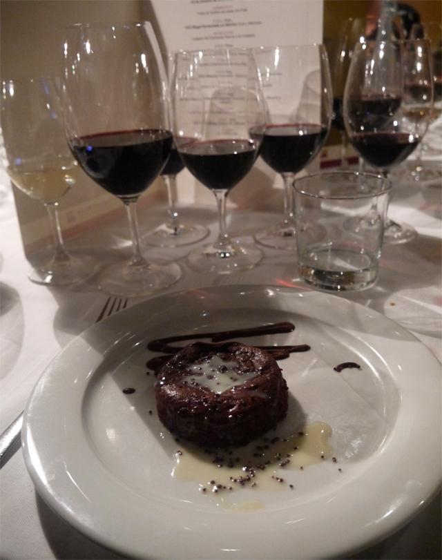 souffle tibio chocolate con D.O.C Rioja 2009