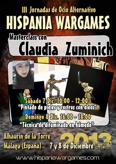 Cambio de horario para Claudia Zuminich y se confirman Pepe Gallardo y Mig Jimenez para Hispania Wargames