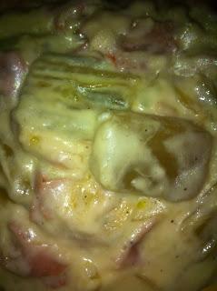 Cardo con bechamel y jamón