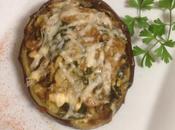 Berenjena rellena acelgas champiñones