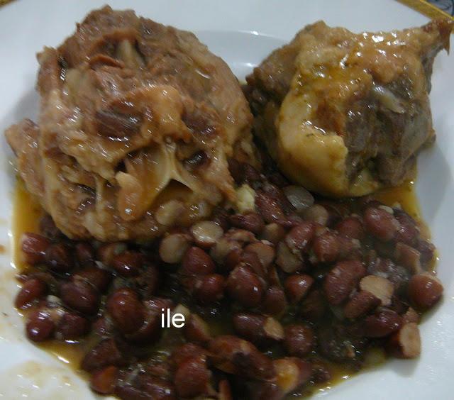 Rabo con alubias de tolosa