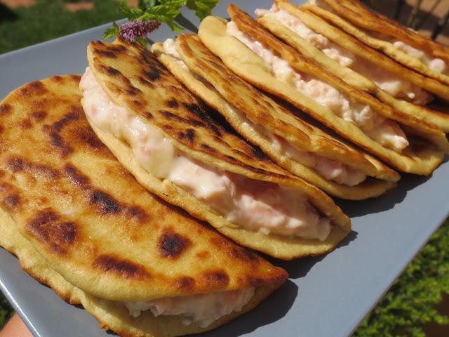 Piadinas de jamón y queso
