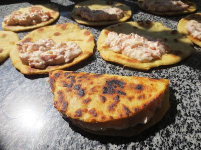 Piadinas de jamón y queso