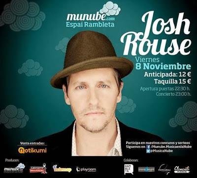 JOSH ROUSE Protagonista del Proximo Concierto Online de MUNUBE (8.Noviembre.2013)