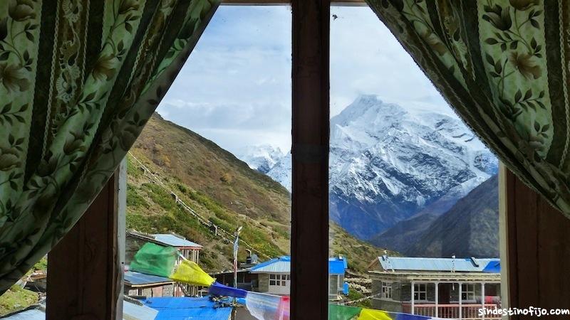 nuestra vista en Yak Kharka