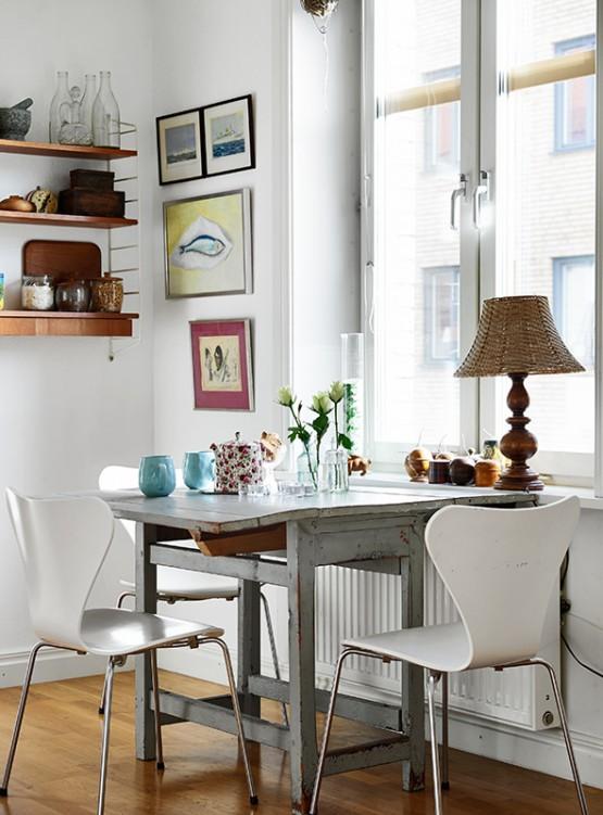 pisos pequeños de estilo nórdico dormitorio con almacenaje y rincón de trabajo diseño de interiores diáfano decoración nórdica escandinava decoración diseño mini pisos decoración diseño espacios pequeños decoración diseño de interiores cocina pequeña abierta blog decoración escandinava aprovechar espacio en piso pequeño 