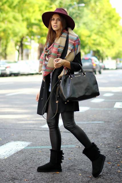 FALL TRENDS; PLAID SCARVES.-