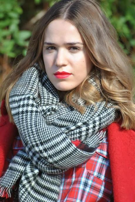 red tartan style in madrid red tartan style in madrid