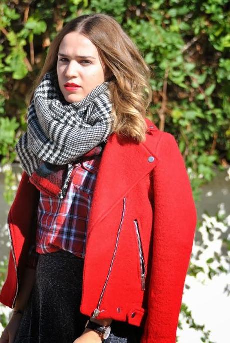 red tartan style in madrid 2 red tartan style in madrid 2