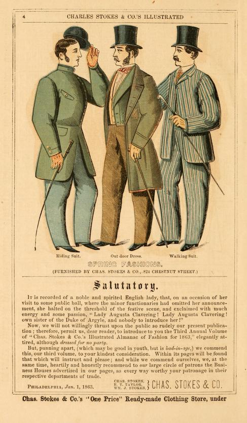 Moda para Caballeros 1863