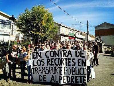 Sigue la lucha por el transporte público en Alpedrete Sigue la lucha por el transporte público en Alpedrete