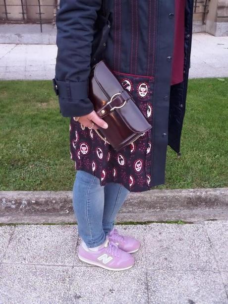 blue marine & burgundy