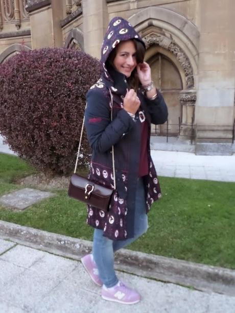 blue marine & burgundy