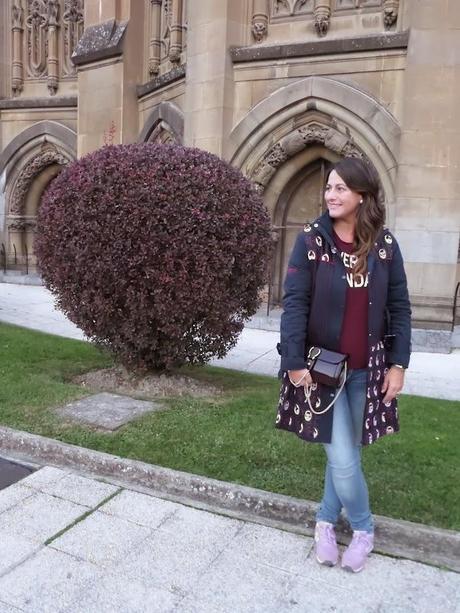 blue marine & burgundy