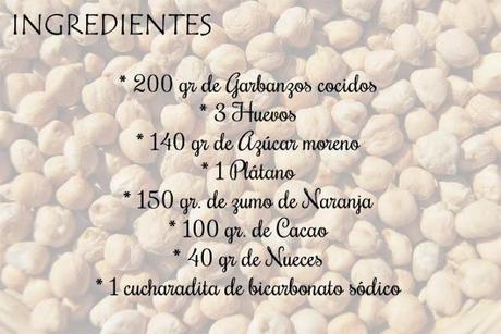 Tarta de chocolate y ....GARBANZOS (Como lo leéis)